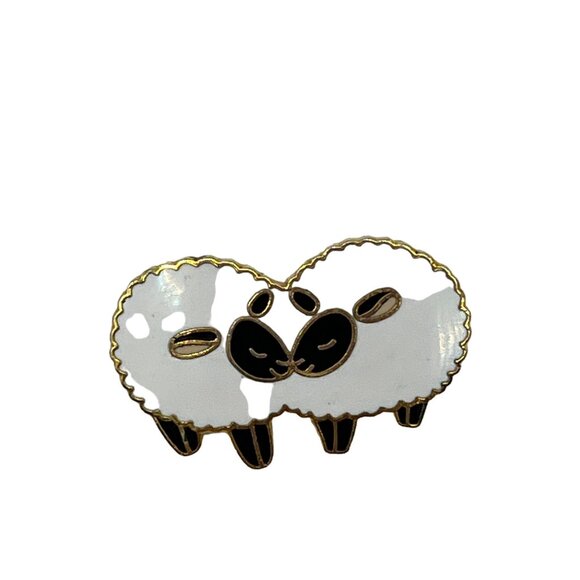 Twin Sheep Enamel Pin By Ooh La La A77 - Picture 4 of 4